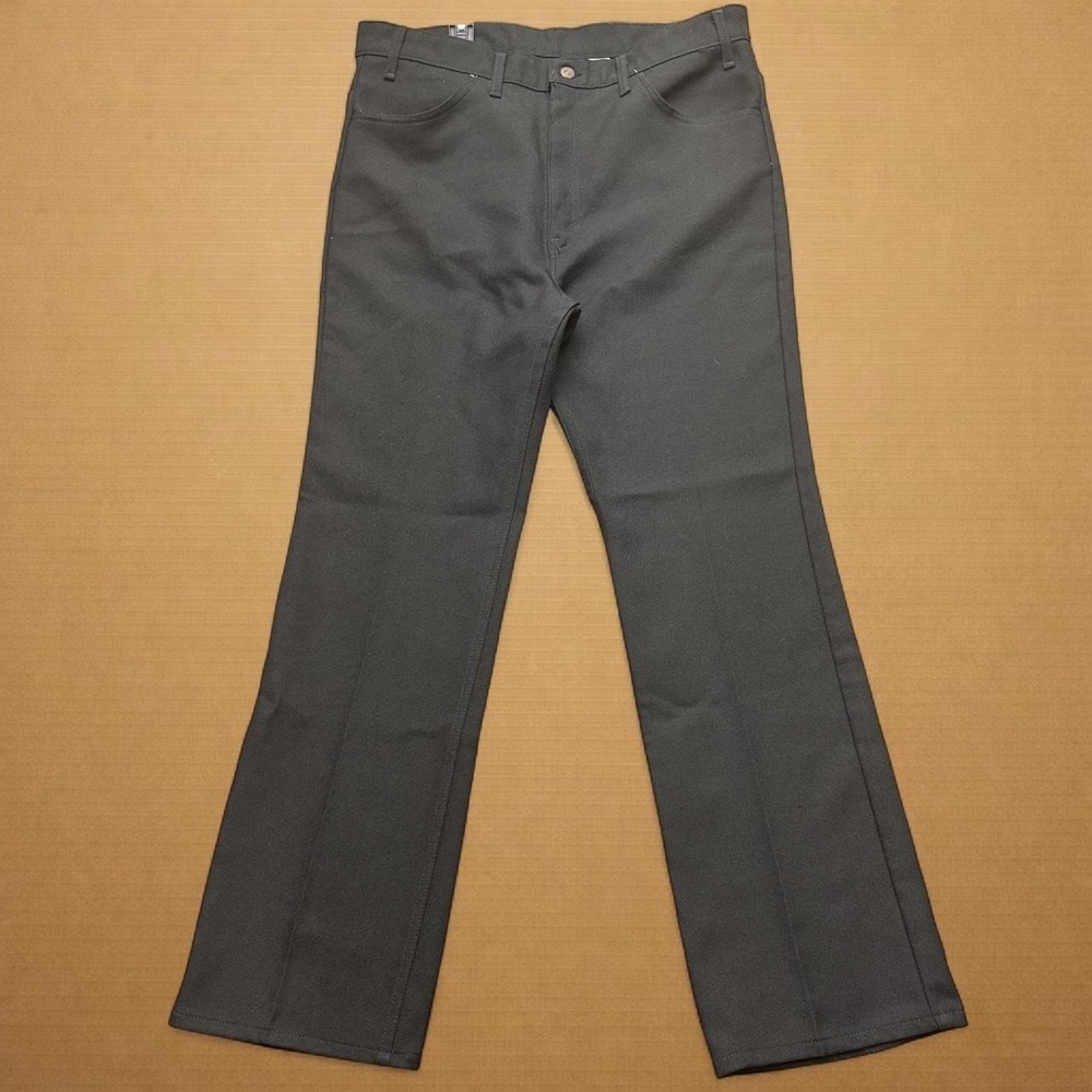 Levis 517 Dacron Vintage Made in USA Pants Mens Sz 38x32 Black Regular Boot Cut
